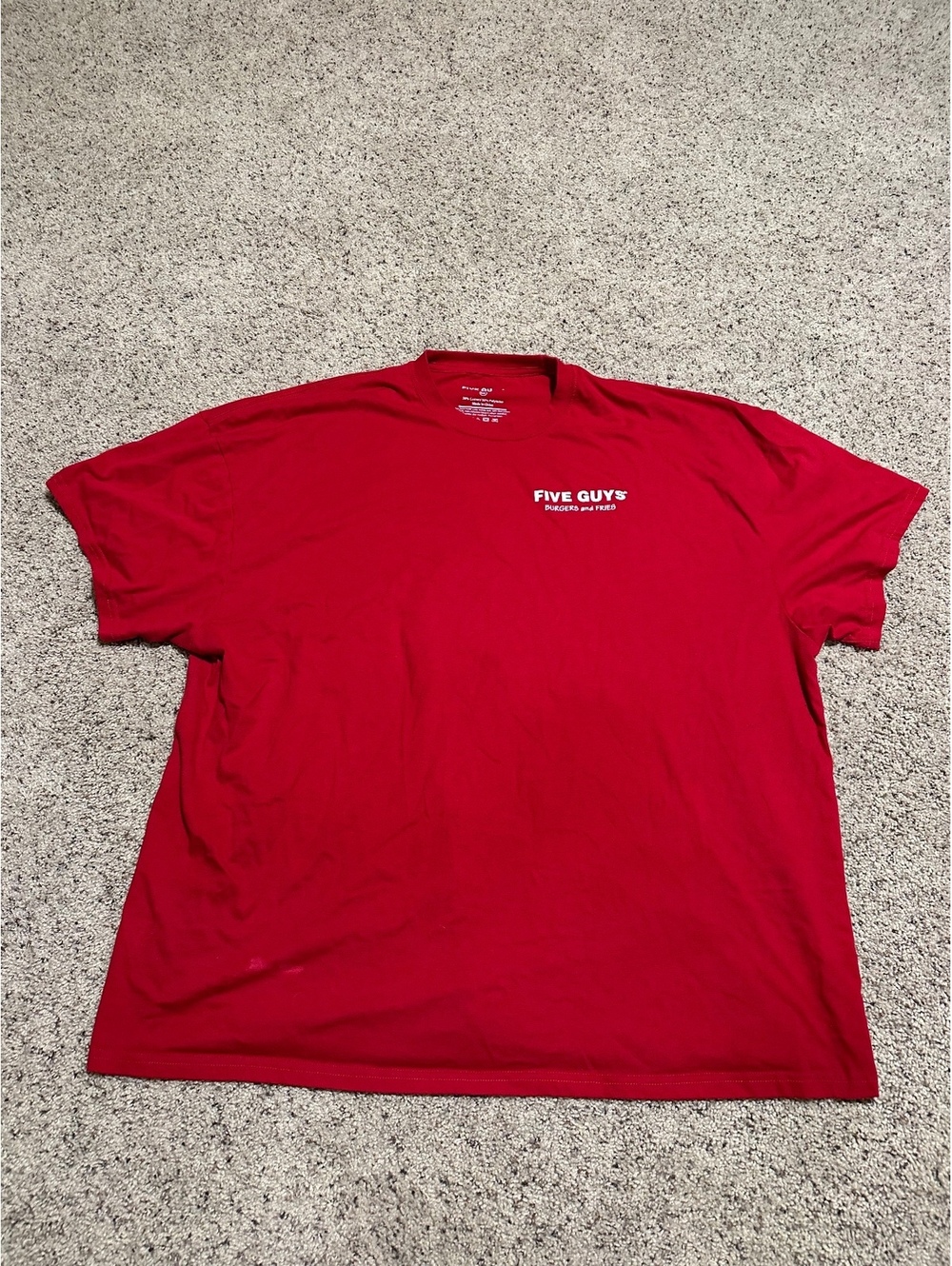 Five Guys Red Burgers and Fries T-Shirt 4XL